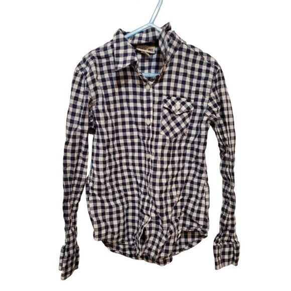 Cherokee Shirt Blue White Checkered 7/8 Boys - Picture 1 of 3